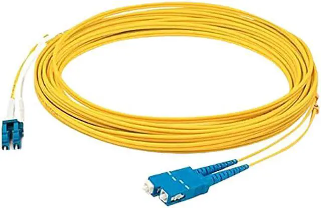 Main image of THIS IS AN 8M LC (MALE) TO LC (MALE) YELLOW DUPLEX RISER-RATED FIBER PATCH CABLE