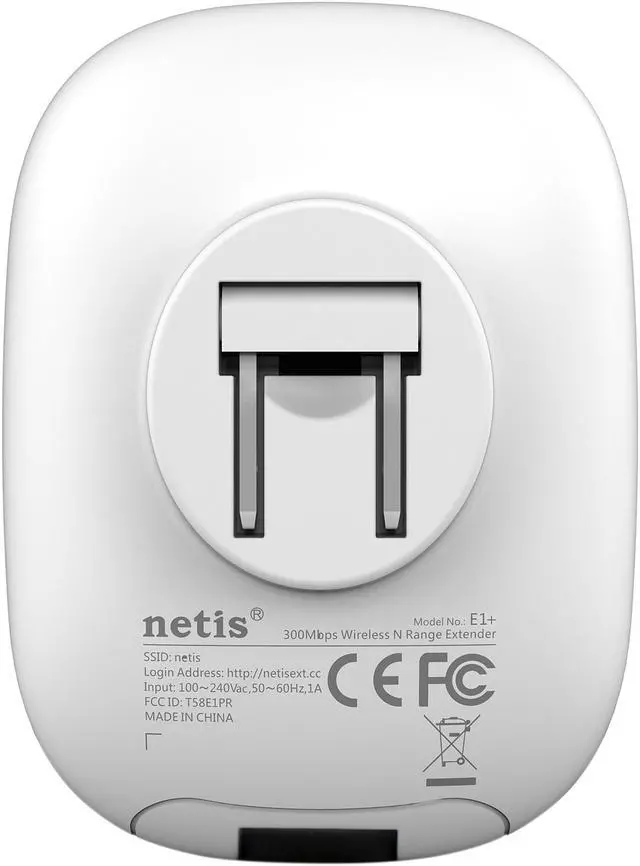 Alt view image 3 of 5 - Netis E1+ WHITE 300 Mbps Wireless N Range Extender, White Color