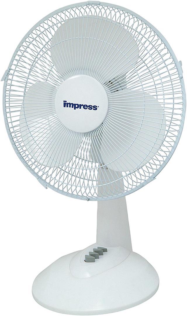 Impress IM-712 12 Oscillating Table Fan, White