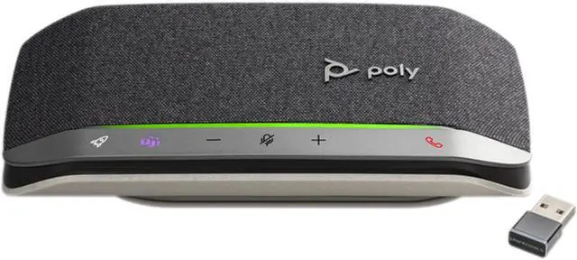 Alt view image 3 of 4 - Poly - Sync 20 Bluetooth/USB-A Speakerphone - Personal Portable Speakerphone - Noise & Echo Reduction - Connect to Cell Phones via Bluetooth or Computers via USB-A Cable - Works with Teams, Zoom