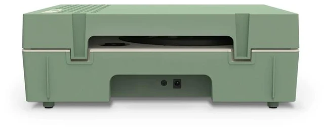Alt view image 9 of 9 - Victrola Re-Spin Sustainable Suitcase Vinyl Record Player, 3-Speed (33 1/3, 45 & 78 RPM), Belt-Driven Bluetooth Turn Table with Built-in Bass Radiator, 3.5mm Headphone Jack, Basil Green