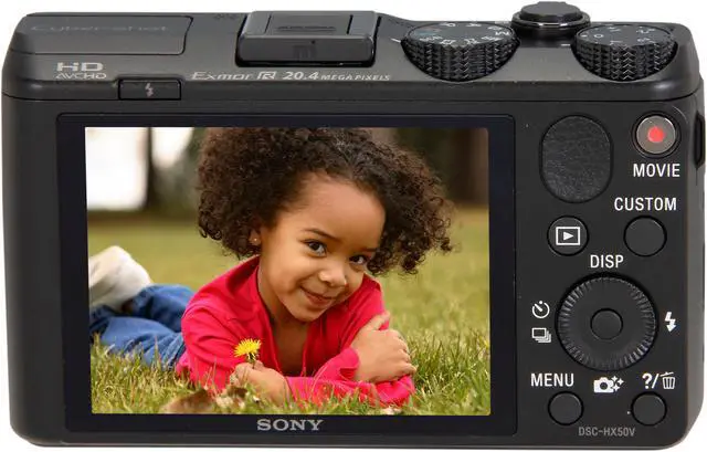 Alt view image 4 of 9 - SONY Cyber-shot HX50V Black 20.4 MP 30X Optical Zoom Digital Camera HDTV Output