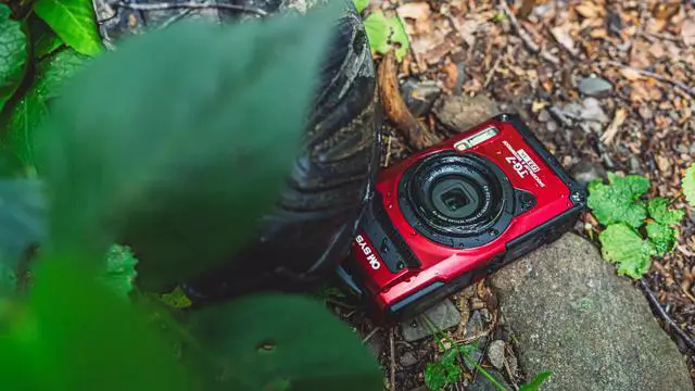 Alt view image 13 of 13 - OM System TG-7 12 Megapixel Compact Camera (Red)