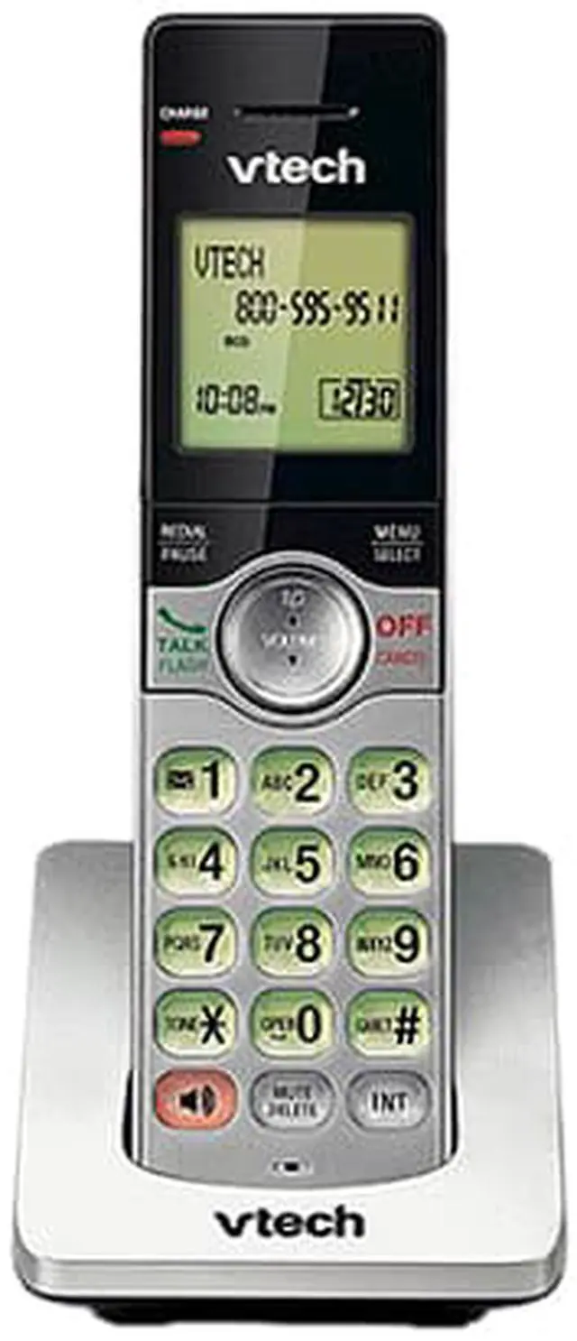 Alt view image 4 of 4 - VTech CS6949 DECT 6.0 Expandable Corded/Cordless Answering System, Silver/Black