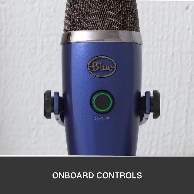 Alt view image 5 of 10 - Blue Yeti Nano Premium USB Microphone for PC, Mac, Gaming, Recording, Streaming, Podcasting, Condenser Mic with Blue VO!CE Effects, Cardioid and Omni, No-Latency Monitoring - Vivid Blue