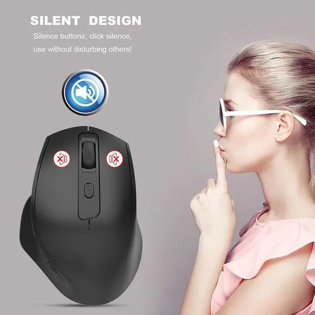 Alt view image 7 of 7 - Jelly Comb Rechargeable 2.4G Wireless Gaming Mouse Ergonomic Design 6 Buttons Silent Mouse for Laptop Notebook Desktop Mice