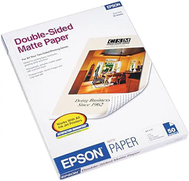 Main image of Epson S041568 Presentation Paper Letter - 8.50" x 11" - Matte - 103 Brightness - 50 / Pack - White