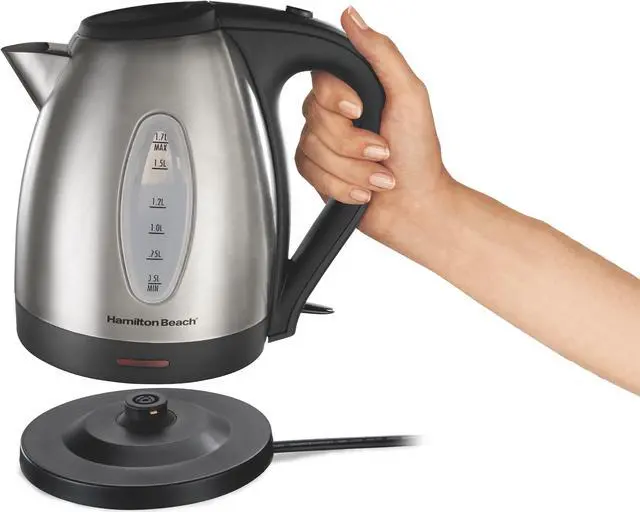 Alt view image 3 of 5 - Hamilton 1.7 Liter Stainless Steel Kettle
