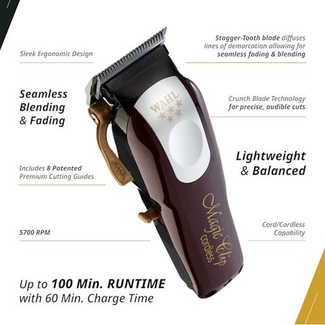 Alt view image 3 of 6 - Details about Wahl 5 Star Magic Clip 8148 Professional Cord / Cordless Fade Hair Clipper Cut