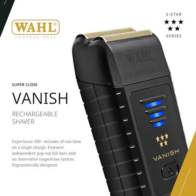 Alt view image 2 of 7 - Wahl Professional 5 Star Vanish Cordless Foil Shaver, Model 08173-700