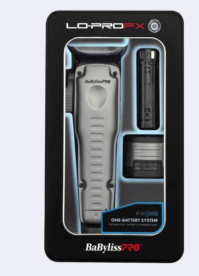 Alt view image 10 of 11 - BaBylissPRO® FXONE™ Lo-ProFX High Performance Low-Profile Clipper (Silver), Professional Cordless Clippers for Men with Interchangeable Battery, FX829