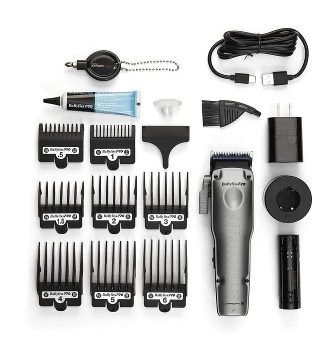Alt view image 2 of 11 - BaBylissPRO® FXONE™ Lo-ProFX High Performance Low-Profile Clipper (Silver), Professional Cordless Clippers for Men with Interchangeable Battery, FX829