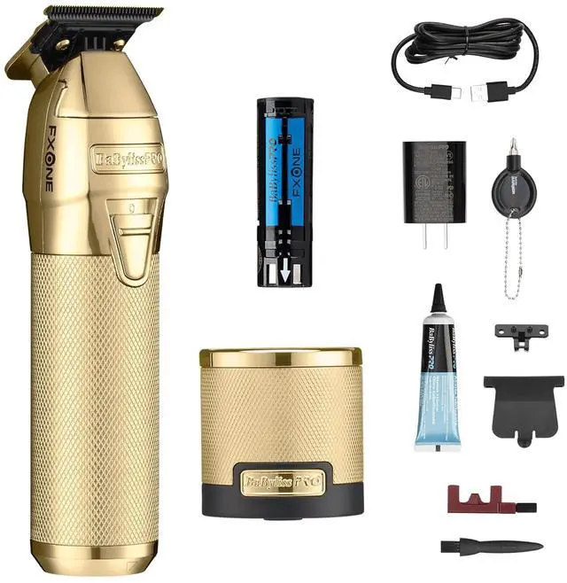 Main image of BaBylissPRO FXONE™ GOLDFX Trimmer, Professional Cordless Outlining Trimmers for Men with Interchangeable Battery, FX799G