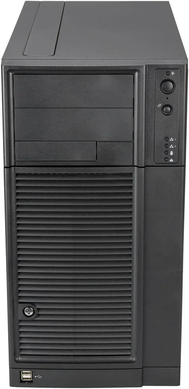 Alt view image 2 of 3 - Intel SC5299BRPNA Pedestal Server Chassis 650W 1+1 PFC (Optional second power supply module sold separately) 2 External 5.25" Drive Bays