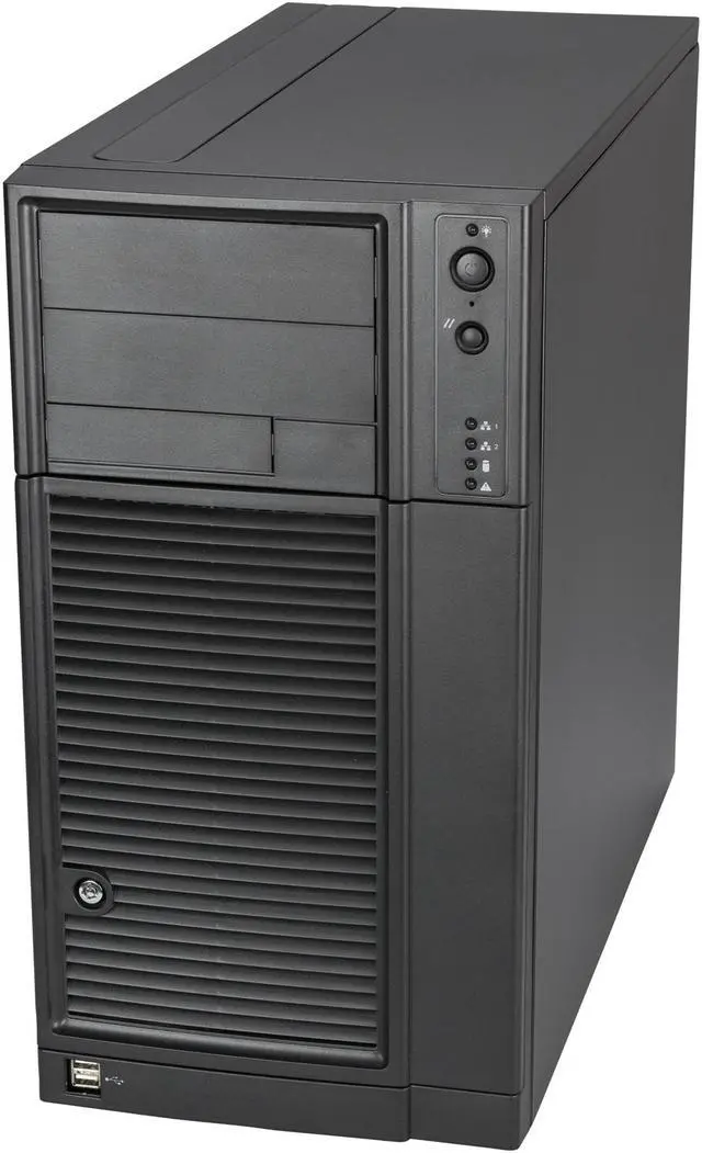 Alt view image 3 of 3 - Intel SC5299BRPNA Pedestal Server Chassis 650W 1+1 PFC (Optional second power supply module sold separately) 2 External 5.25" Drive Bays