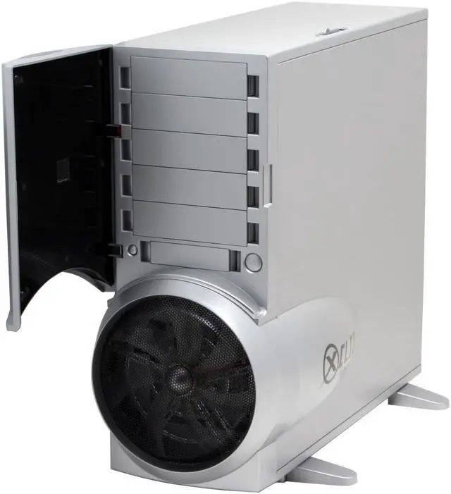 Alt view image 3 of 14 - XCLIO A380 Silver SECC 1.0mm thickness ATX Full Tower Computer Case