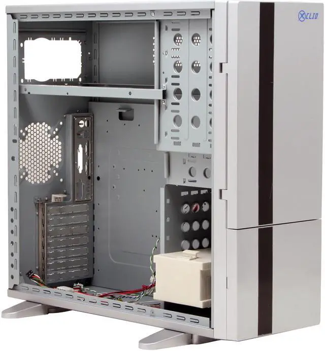 Alt view image 13 of 15 - XCLIO WTSL Fully Silver Finish 1.0mm SECC/ ABS ATX Full Tower Computer Case