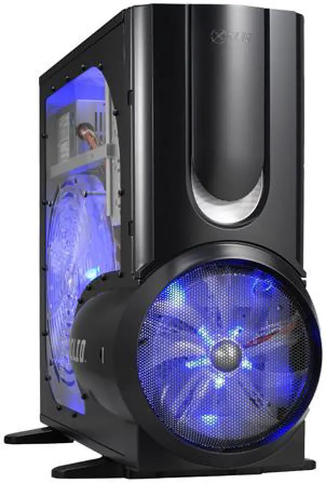 Main image of XCLIO A380PLUS-BK Fully Black 1.0mm SECC / ABS ATX Full Tower Computer Case