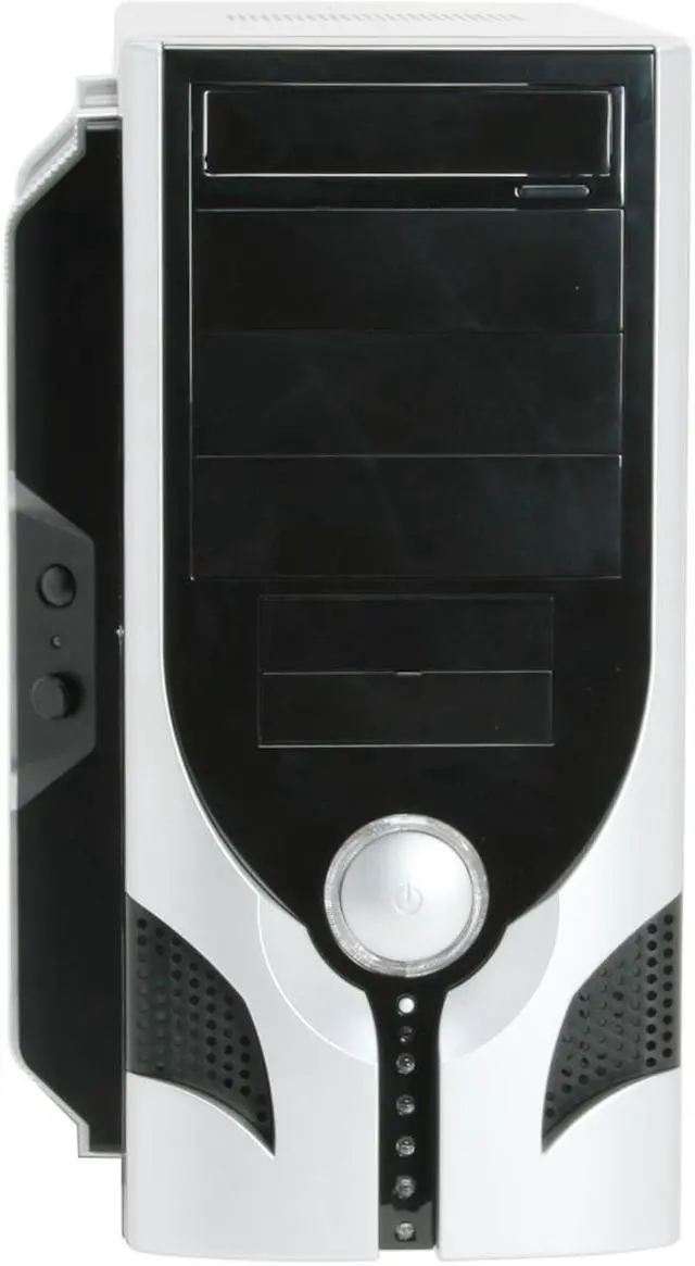 Alt view image 3 of 12 - XCLIO 3060PLUS-BK Fully Black High Gloss Finish + Silver bezel 0.6 mm SECC/ ABS Plastic ATX Mid Tower Computer Case