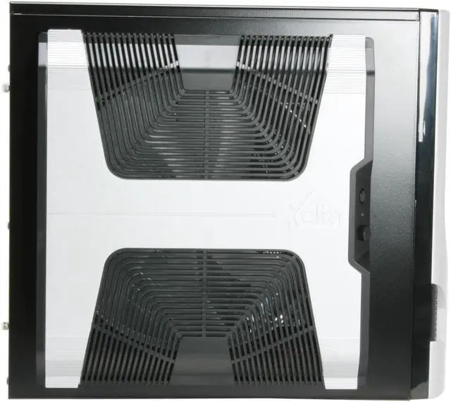 Alt view image 4 of 12 - XCLIO 3060PLUS-BK Fully Black High Gloss Finish + Silver bezel 0.6 mm SECC/ ABS Plastic ATX Mid Tower Computer Case