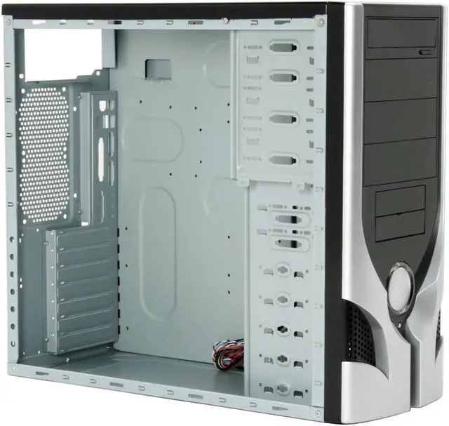 Alt view image 9 of 12 - XCLIO 3060PLUS-BK Fully Black High Gloss Finish + Silver bezel 0.6 mm SECC/ ABS Plastic ATX Mid Tower Computer Case