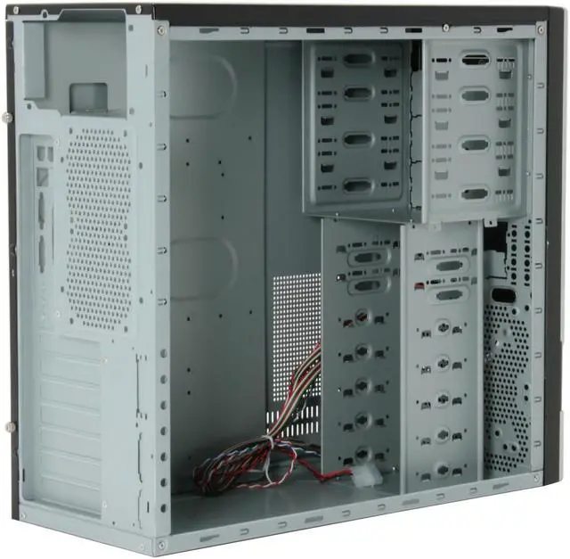 Alt view image 10 of 12 - XCLIO 3060PLUS-BK Fully Black High Gloss Finish + Silver bezel 0.6 mm SECC/ ABS Plastic ATX Mid Tower Computer Case