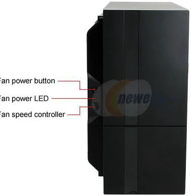 Alt view image 3 of 14 - XCLIO PROPELLER Fully Black Finish 0.5 mm SECC Chassis/ ABS Frontpanel ATX Mid Tower Computer Case