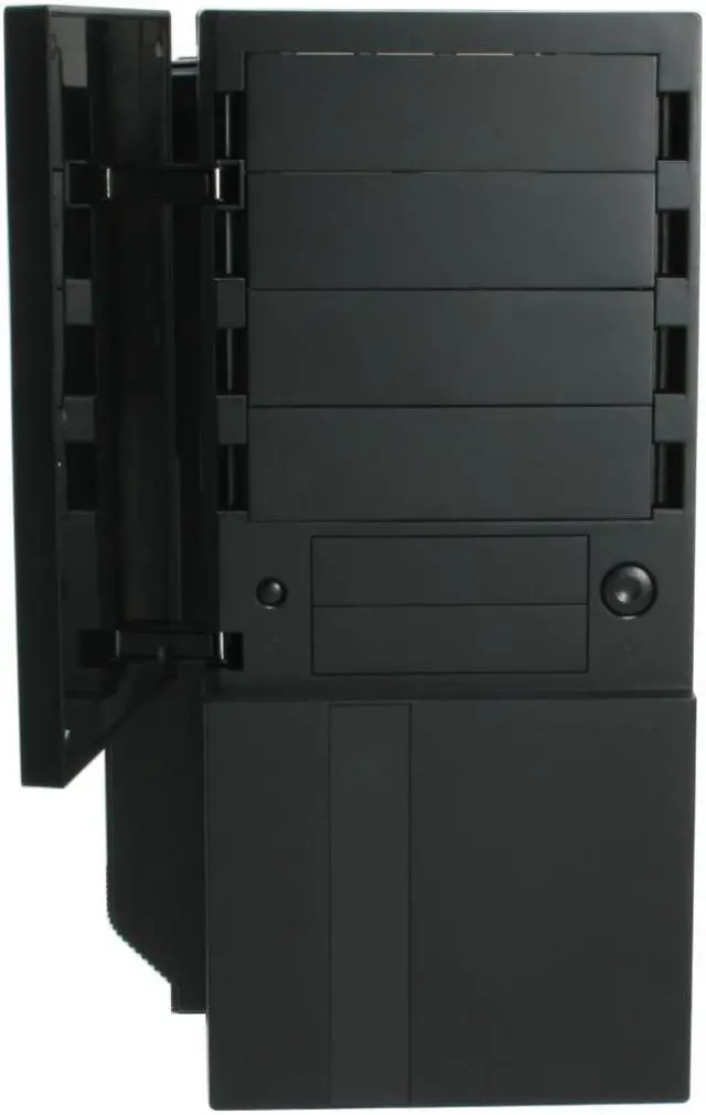 Alt view image 4 of 14 - XCLIO PROPELLER Fully Black Finish 0.5 mm SECC Chassis/ ABS Frontpanel ATX Mid Tower Computer Case