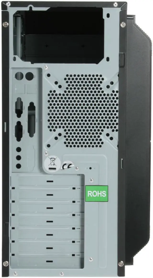 Alt view image 7 of 14 - XCLIO PROPELLER Fully Black Finish 0.5 mm SECC Chassis/ ABS Frontpanel ATX Mid Tower Computer Case