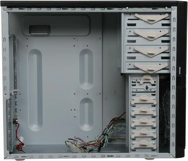 Alt view image 6 of 11 - XCLIO Coolbox Fully Black Finish 0.5 mm SECC Chassis/ ABS Frontpanel ATX Mid Tower Computer Case w/ 2pcs 180mm fans