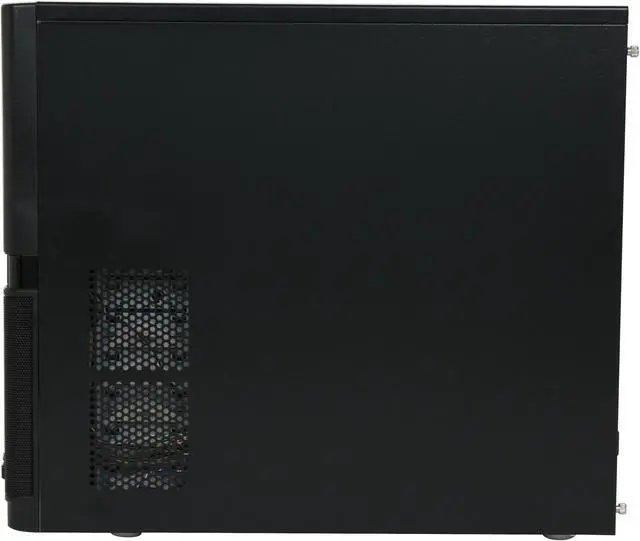 Alt view image 5 of 11 - XCLIO Coolbox Fully Black Finish 0.5 mm SECC Chassis/ ABS Frontpanel ATX Mid Tower Computer Case w/ 2pcs 180mm fans