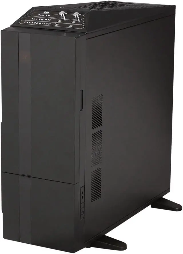 Alt view image 2 of 9 - XCLIO WTBK ADVANCED Fully Black Finish Chassis: 1.0 mm SECC ; Frontpanel: PU coating (ABS) ATX Super Tower Computer Case