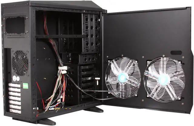 Alt view image 4 of 9 - XCLIO WTBK ADVANCED Fully Black Finish Chassis: 1.0 mm SECC ; Frontpanel: PU coating (ABS) ATX Super Tower Computer Case