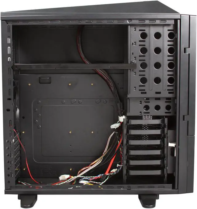Alt view image 5 of 9 - XCLIO WTBK ADVANCED Fully Black Finish Chassis: 1.0 mm SECC ; Frontpanel: PU coating (ABS) ATX Super Tower Computer Case