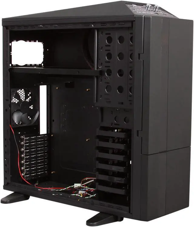Alt view image 6 of 9 - XCLIO WTBK ADVANCED Fully Black Finish Chassis: 1.0 mm SECC ; Frontpanel: PU coating (ABS) ATX Super Tower Computer Case