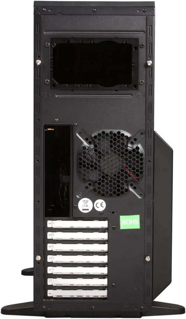 Alt view image 8 of 9 - XCLIO WTBK ADVANCED Fully Black Finish Chassis: 1.0 mm SECC ; Frontpanel: PU coating (ABS) ATX Super Tower Computer Case
