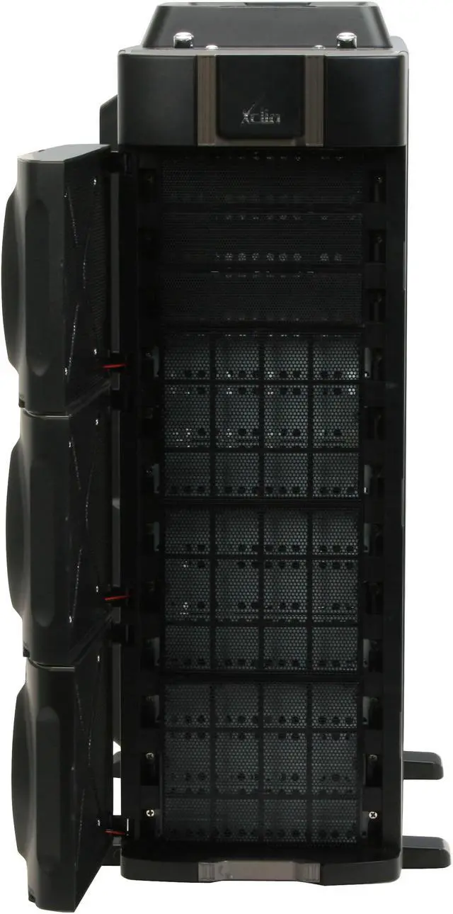 Alt view image 4 of 13 - XCLIO 1000 Black / Silver 1.0mm SECC Steel ATX Full Tower Computer Case