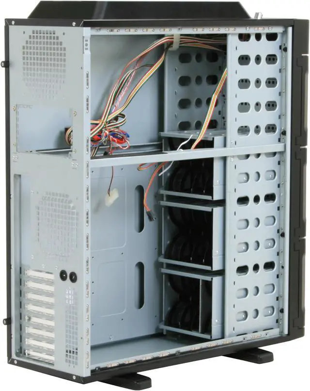 Alt view image 7 of 13 - XCLIO 1000 Black / Silver 1.0mm SECC Steel ATX Full Tower Computer Case