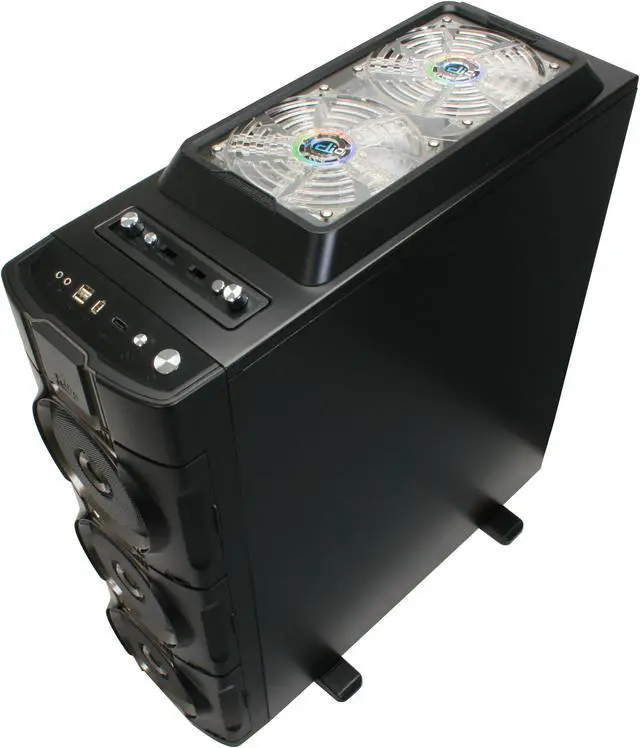 Alt view image 10 of 13 - XCLIO 1000 Black / Silver 1.0mm SECC Steel ATX Full Tower Computer Case
