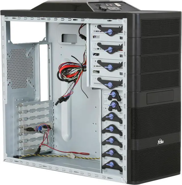 Alt view image 8 of 12 - XCLIO Godspeed Two Advanced Fully Black Finish 0.5 mm SECC / ABS Plastic ATX Mid Tower Computer Case