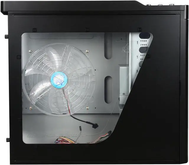 Alt view image 4 of 10 - XCLIO Blackhawk Black Finish 0.8 mm SECC / ABS Plastic ATX Full Tower Extreme Cooling Computer Case