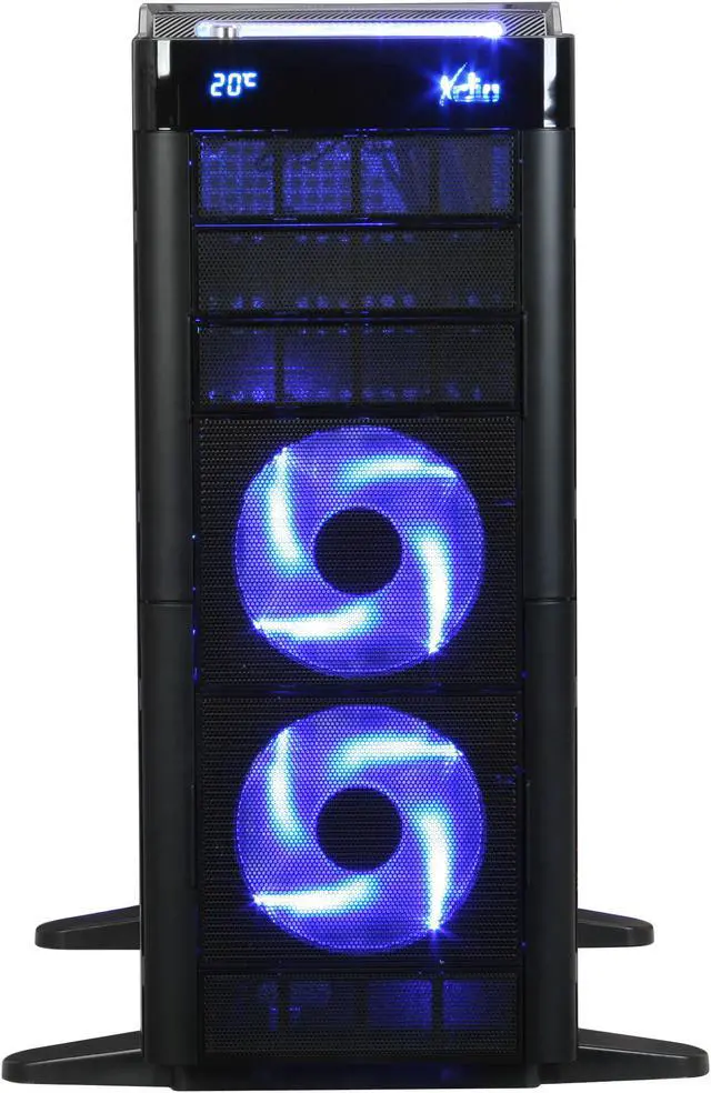 Alt view image 2 of 12 - XCLIO Blackhawk Advanced Black Finish 0.8 mm SECC / ABS Plastic ATX Full Tower Extreme Cooling Computer Case