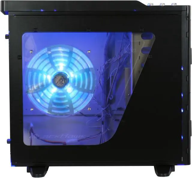 Alt view image 4 of 12 - XCLIO Blackhawk Advanced Black Finish 0.8 mm SECC / ABS Plastic ATX Full Tower Extreme Cooling Computer Case