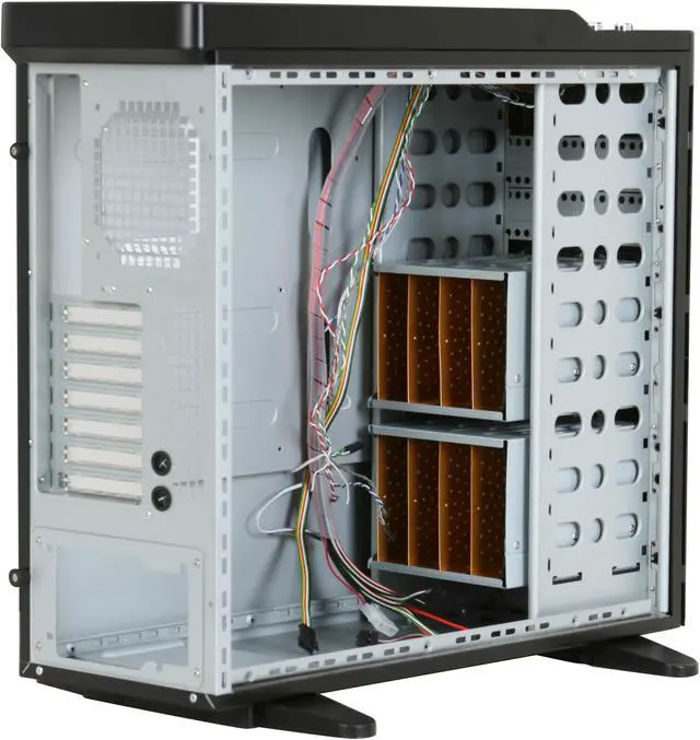 Alt view image 6 of 12 - XCLIO Blackhawk Advanced Black Finish 0.8 mm SECC / ABS Plastic ATX Full Tower Extreme Cooling Computer Case