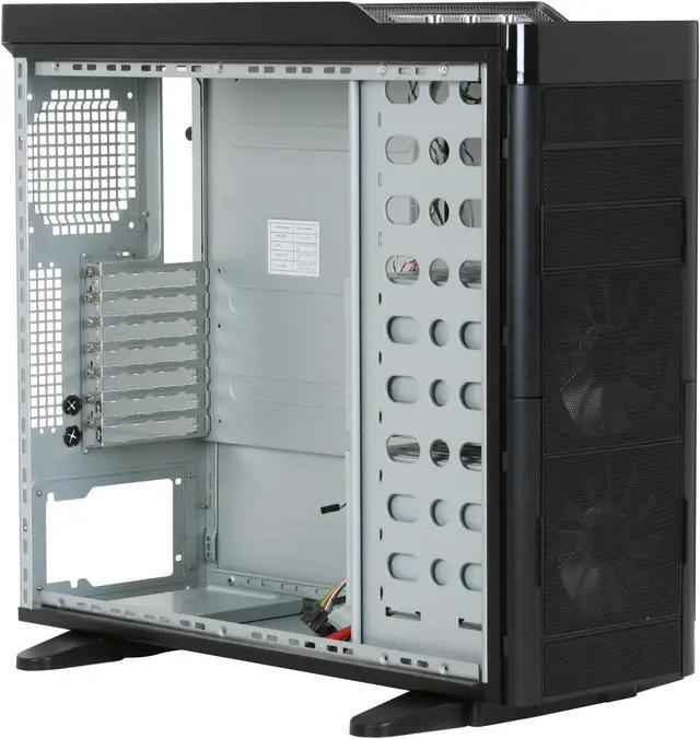 Alt view image 8 of 12 - XCLIO Blackhawk Advanced Black Finish 0.8 mm SECC / ABS Plastic ATX Full Tower Extreme Cooling Computer Case