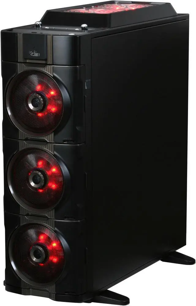 Alt view image 4 of 14 - XCLIO 2000 Black &Ttitanium Finish 1.0 mm SECC / ABS Plastic ATX Full Tower Extreme Cooling Computer Case