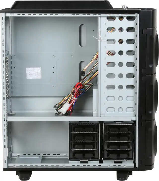 Alt view image 9 of 14 - XCLIO 2000 Black &Ttitanium Finish 1.0 mm SECC / ABS Plastic ATX Full Tower Extreme Cooling Computer Case