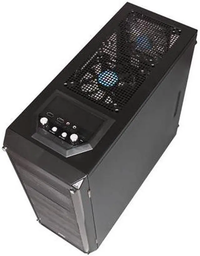 Alt view image 5 of 10 - XCLIO Nighthawk Black Finish 0.6mm SECC ATX Mid Tower Computer Case
