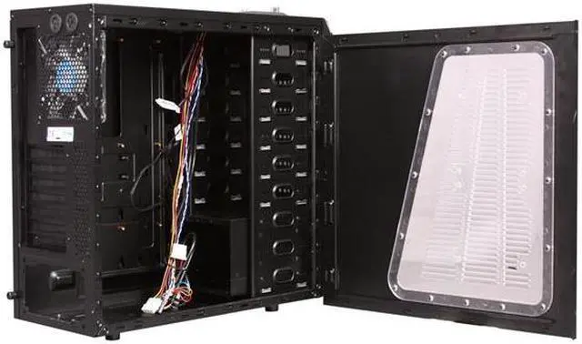 Alt view image 6 of 10 - XCLIO Nighthawk Black Finish 0.6mm SECC ATX Mid Tower Computer Case