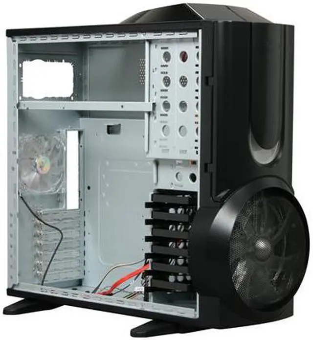 Alt view image 11 of 14 - XCLIO A380COLOR Fully Black 1.0 mm SECC / ABS Plastic ATX Full Tower Computer Case